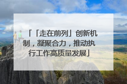 「走在前列」创新机制，凝聚合力，推动执行工作高质量发展