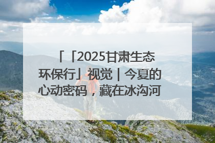「2025甘肃生态环保行」视觉｜今夏的心动密码，藏在冰沟河的潋滟波光里
