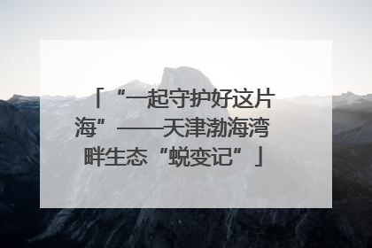 “一起守护好这片海”——天津渤海湾畔生态“蜕变记”