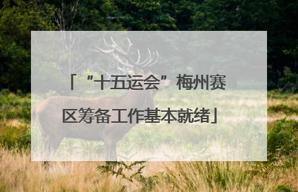 “十五运会”梅州赛区筹备工作基本就绪