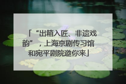 “出箱入匠、非遗戏韵”，上海京剧传习馆和宛平剧院邀你来