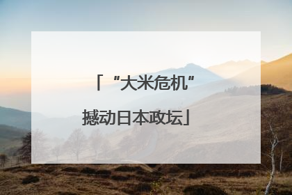 “大米危机”撼动日本政坛