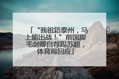 “我祖籍泰州，马上能出战！”前国脚毛剑卿自荐踢苏超，体育局回应