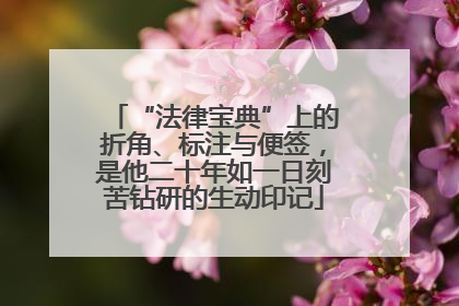 “法律宝典”上的折角、标注与便签，是他二十年如一日刻苦钻研的生动印记