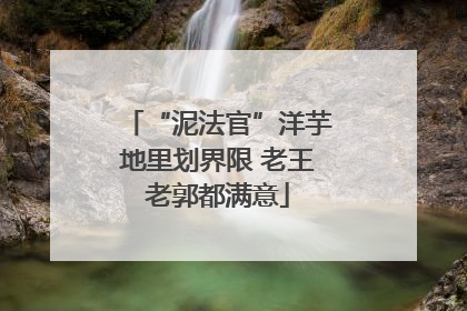 “泥法官”洋芋地里划界限 老王老郭都满意