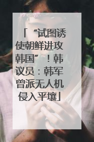 “试图诱使朝鲜进攻韩国”！韩议员：韩军曾派无人机侵入平壤