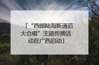 “西部陆海新通道大合唱”主题传播活动在广西启动