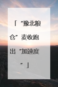 “豫北粮仓”麦收跑出“加速度”