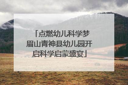 点燃幼儿科学梦 眉山青神县幼儿园开启科学启蒙盛宴