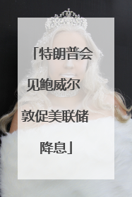 特朗普会见鲍威尔 敦促美联储降息
