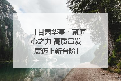甘肃华亭：聚匠心之力 高质量发展迈上新台阶