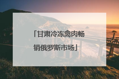甘肃冷冻禽肉畅销俄罗斯市场