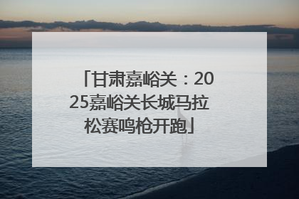 甘肃嘉峪关：2025嘉峪关长城马拉松赛鸣枪开跑