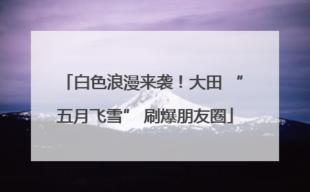 白色浪漫来袭！大田 “五月飞雪” 刷爆朋友圈