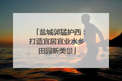 盐城郭猛护西：打造宜居宜业水乡田园新美景