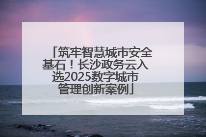 筑牢智慧城市安全基石！长沙政务云入选2025数字城市管理创新案例