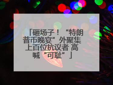 砸场子！“特朗普币晚宴”外聚集上百位抗议者 高喊“可耻”