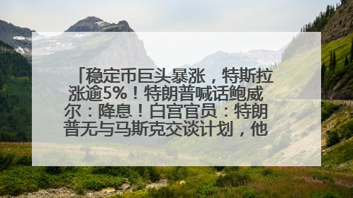 稳定币巨头暴涨，特斯拉涨逾5%！特朗普喊话鲍威尔：降息！白宫官员：特朗普无与马斯克交谈计划，他正考虑卖掉红色特斯拉