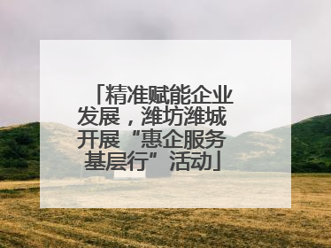 精准赋能企业发展，潍坊潍城开展“惠企服务基层行”活动