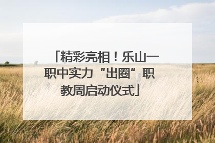 精彩亮相！乐山一职中实力“出圈”职教周启动仪式