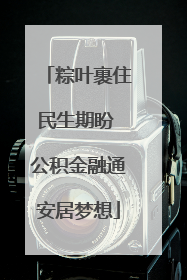 粽叶裹住民生期盼 公积金融通安居梦想