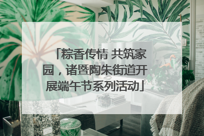 粽香传情 共筑家园，诸暨陶朱街道开展端午节系列活动
