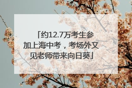 约12.7万考生参加上海中考，考场外又见老师带来向日葵