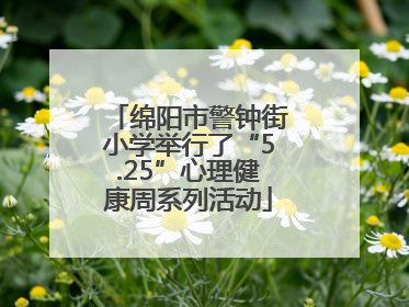 绵阳市警钟街小学举行了“5.25”心理健康周系列活动