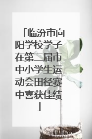 临汾市向阳学校学子在第二届市中小学生运动会田径赛中喜获佳绩