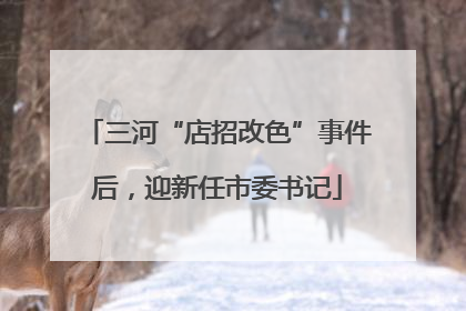 三河“店招改色”事件后，迎新任市委书记