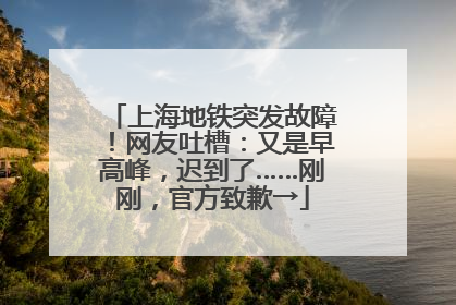 上海地铁突发故障！网友吐槽：又是早高峰，迟到了……刚刚，官方致歉→