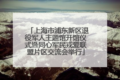 上海市浦东新区退役军人主题馆开馆仪式暨同心军民戎爱联盟片区交流会举行