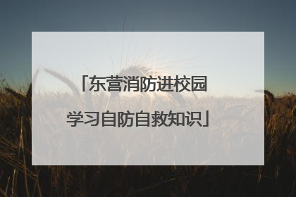 东营消防进校园 学习自防自救知识