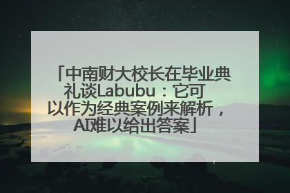 中南财大校长在毕业典礼谈Labubu：它可以作为经典案例来解析，AI难以给出答案