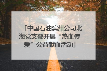 中国石油滨州公司北海党支部开展“热血传爱”公益献血活动