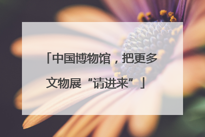 中国博物馆，把更多文物展“请进来”
