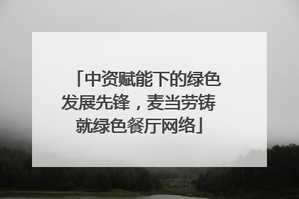 中资赋能下的绿色发展先锋，麦当劳铸就绿色餐厅网络