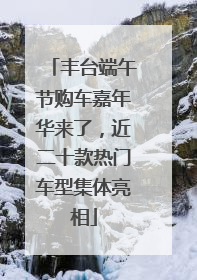 丰台端午节购车嘉年华来了，近二十款热门车型集体亮相