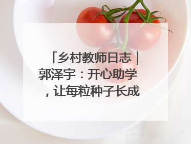 乡村教师日志｜郭泽宇：开心助学，让每粒种子长成最好模样