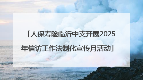 人保寿险临沂中支开展2025年信访工作法制化宣传月活动