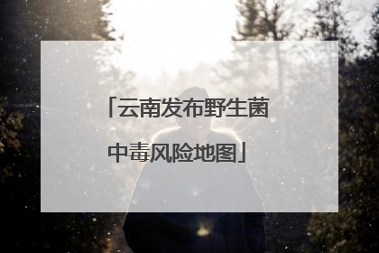 云南发布野生菌中毒风险地图