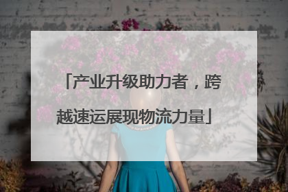 产业升级助力者，跨越速运展现物流力量
