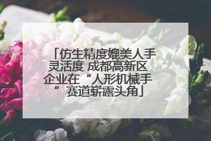 仿生精度媲美人手灵活度 成都高新区企业在“人形机械手”赛道崭露头角