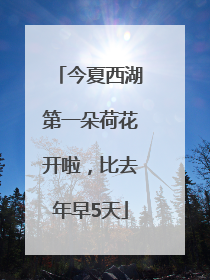 今夏西湖第一朵荷花开啦，比去年早5天