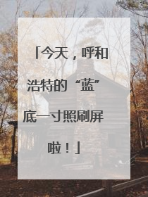 今天，呼和浩特的“蓝”底一寸照刷屏啦！
