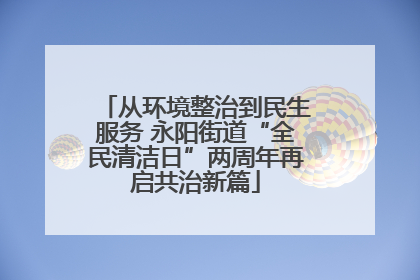 从环境整治到民生服务 永阳街道“全民清洁日”两周年再启共治新篇