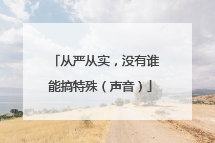 从严从实，没有谁能搞特殊（声音）