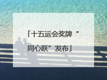 十五运会奖牌“同心跃”发布