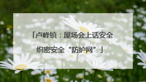 卢峰镇：屋场会上话安全 织密安全“防护网”
