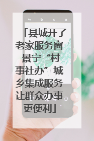 县城开了老家服务窗 景宁“村事社办”城乡集成服务让群众办事更便利
